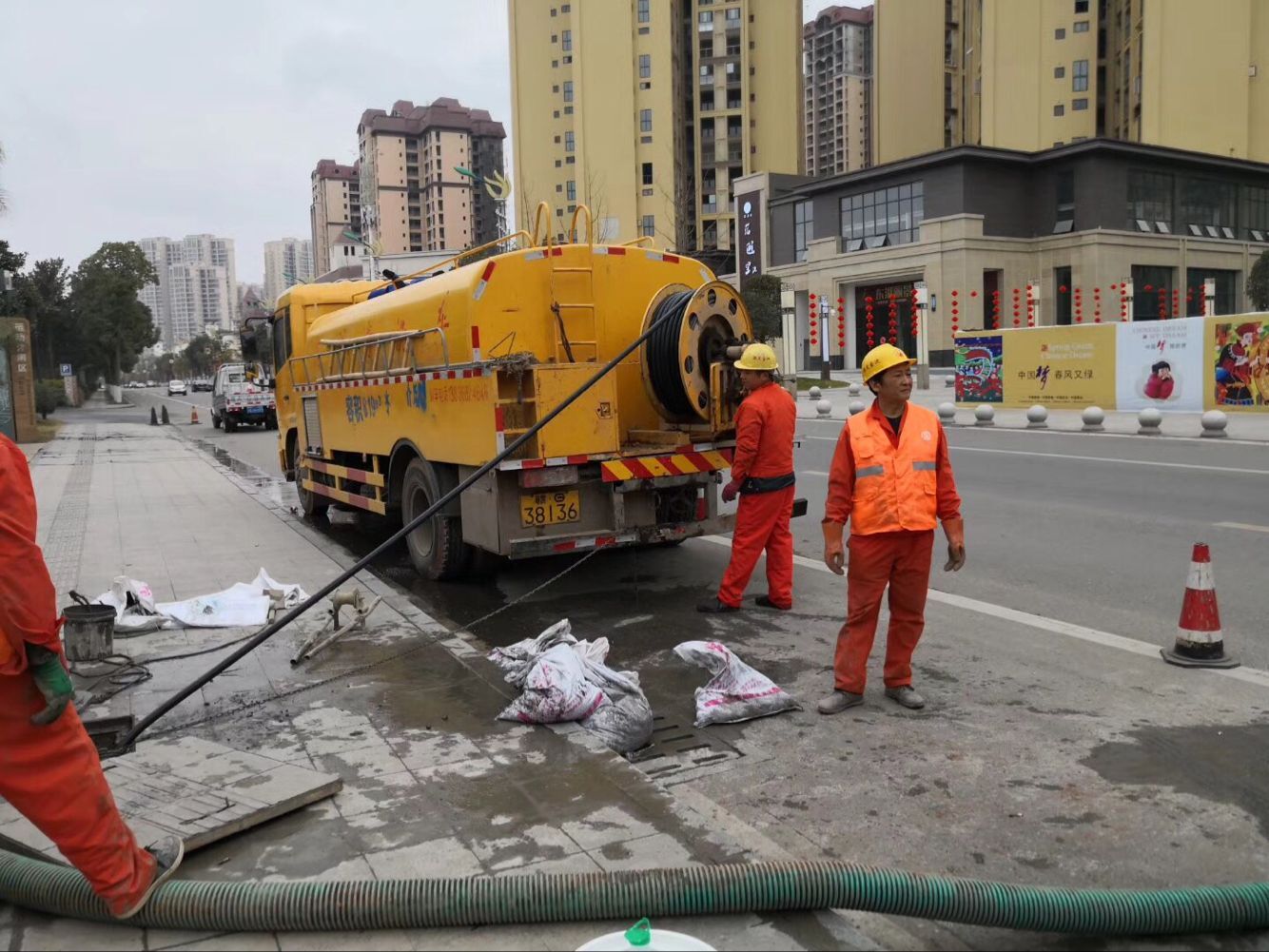 东莞生态园排污管道清淤-管道清洗